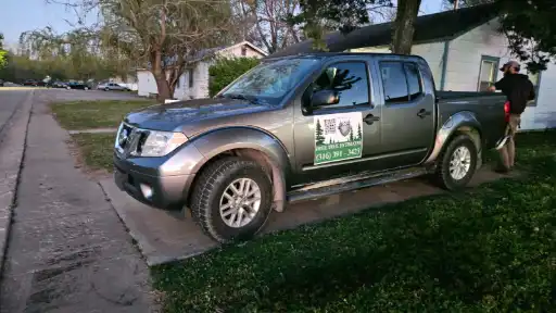 Patterson Arbor Company LLC  owner prepares to head to an emergency call for tree services